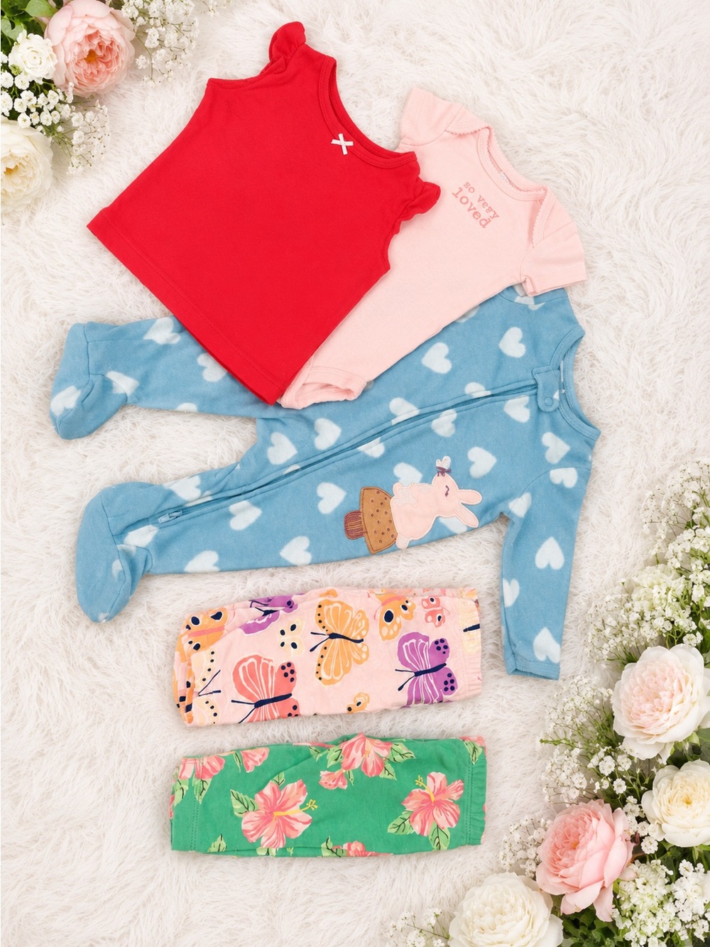 Carter's Baby 5-Piece Outfit Set in Red, Pink, Blue, Green